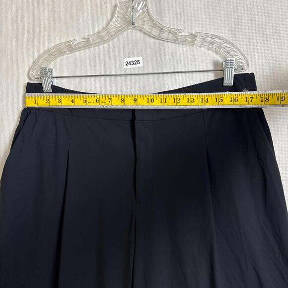 Athleta Women's Size 16 Black High Rise Wide Leg Pleated Pinnacle Trouser Pants - Picture 13 of 15
